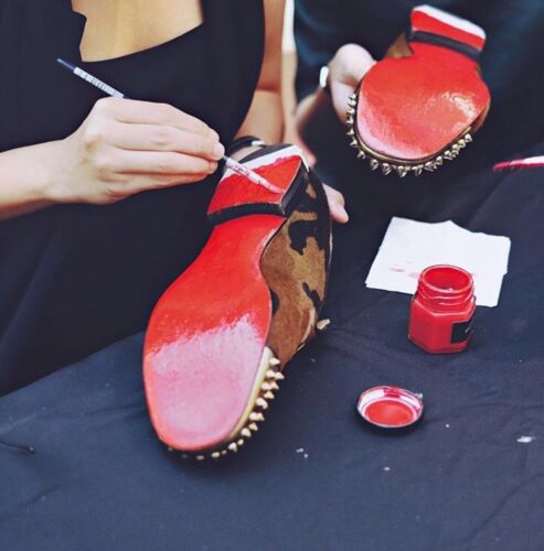 Red Soles Paint For Louboutin Red Bottoms Designer Loafers Men Shoes Repair  | Ebay